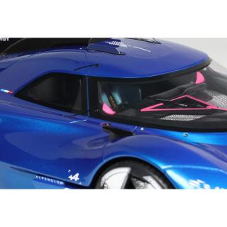ALPINE ALPENGLOW HY6 SPECULAR BLUE 2024 OttO mobile 1:18 Resinemodell (Türen, Motorhaube... nicht zu öffnen!)
